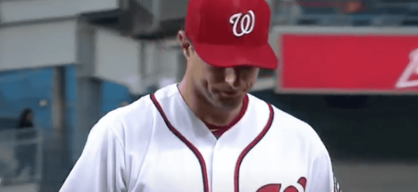 Max Scherzer pitching for the Nationals, showcasing his pivotal 2015 season.